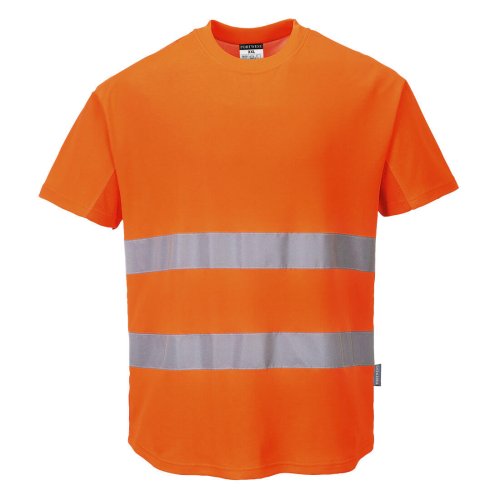 C394 - Ostrzegawczy T-shirt z panelami z siatki - 2 kolory - M-3XL