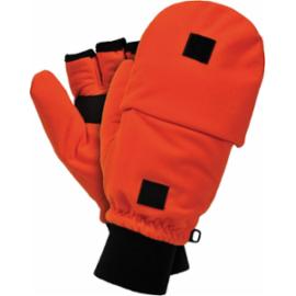 RDROPO - Rękawice ocieplane wykonane z pomarańczowego polaru - XL