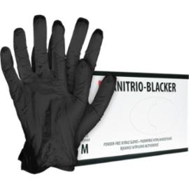RNITRIO-BLACKER - Rękawice nitrylowe w kolorze czarnym - bezpudrowe - S-XL