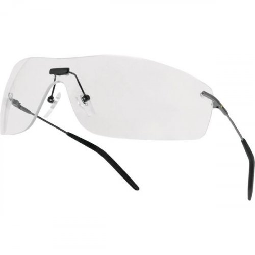 SALINA CLEAR - Jednoczęściowe ultralekkie okulary z poliwęglanu, metalowa oprawka, antypoślizgowe.