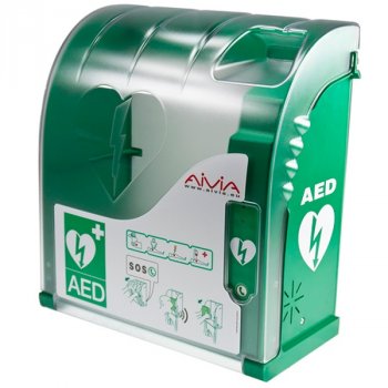 AIVIA 220 LAND IN - wewnętrzna szafka LANDLINE INDOOR na AED, alarm świetlny, podświetlenie, linia telefoniczna - 423x388x201 mm.
