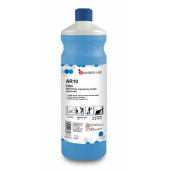 AR10 Citro - alkoholowy, zapachowy środek czyszczący, mocno skoncentrowany, przyjemny cytrynowy zapach, podkreśla połysk powierzchni, nie zostawia smug i zacieków - 1,10 L.