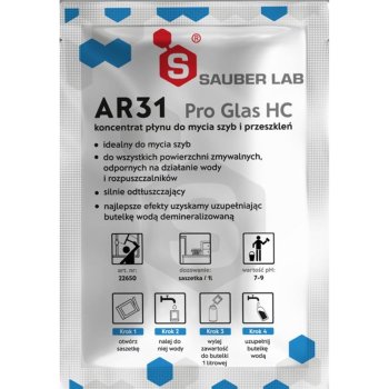 AR31 Pro Glas HC - koncentrat płynu do mycia szyb, do wszystkich powierzchnia zmywalnych odpornych na działanie wody i rozpuszczalników silnie odtłuszczający - 10ml.