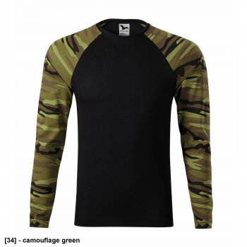 Camouflage LS 166 - ADLER - Koszulka unisex, 160 g/m², 100% bawełna, 3 kolory - XS-3XL