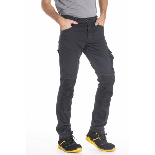 Elastyczne spodnie robocze z nakolannikami JOBPROC Grigio w kolorze szarym - 48-60