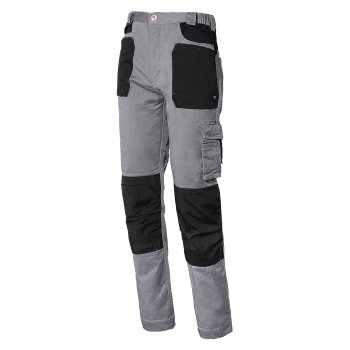 IS-8730 - Spodnie robocze STRETCH z nakolannikami ze wzmocnionego i wodoodpornego materiału, wykonane w 97% z bawełny - 3 kolory - XS-5XL