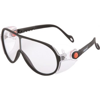 V5000 - okulary ochronne, poliwęglanowe, MF, regulowane, soczewki przezroczyste, filtr UV, zintegrowane pokrywy boczne