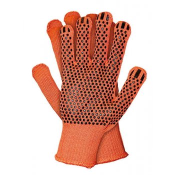 RDZFLAT - Rękawice ochronne wykonane z grubej dzianiny w kolorze pomarańczowym - XL-2XL