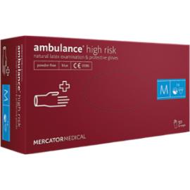 RMM-AMBULANCE - Rękawice lateksowe diagnostyczne - bezpudrowe, ambulance® high risk - S-XL