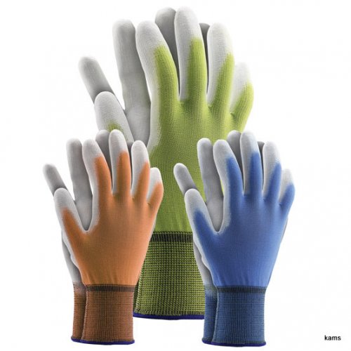 RPOLICOLOR - Rękawice ochronne wykonane z nylonu w jaskrawych kolorach (ścieg 13) - 6-10