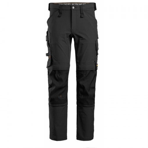 Snickers 6371 - spodnie Full Stretch materiał 4 stronnie elastyczny, kieszenie na nakolanniki - system ochrony kolan KneeGuard™, dopasowany krój CORDURA®, 3 kolory - 44-64.