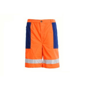 SPODENKI KRÓTKIE POMAR - Spodnie robocze ostrzegawcze krótkie w kolorze pomarańczowym HV - 48-62