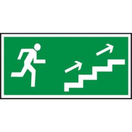 Z-5E - Znak ewakuacyjny „Kierunek do wyjścia drogi ewakuacyjnej schodami w górę” - 150x300