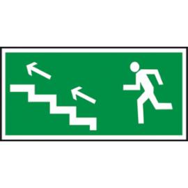 Z-6E - Znak ewakuacyjny „Kierunek do wyjścia drogi ewakuacyjnej schodami w górę” - 150x300