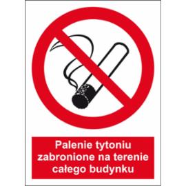 ZZ-12P-4 - Znak ochrony PPOŻ Palenie tytoniu zabronione na terenie całego budynku - 150x205-200x300