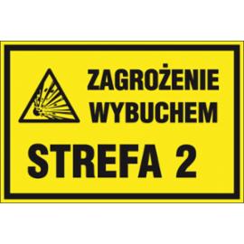 ZZ-5G - Znak gazowniczy Zagrożenie wybuchem Strefa 2 - 200x300