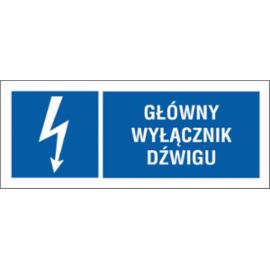 ZZ-7EIB - Znak elektryczny Główny wyłącznik prądu.  - 74X210