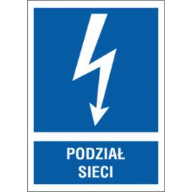 ZZ-9EIA - Znak elektryczny Podział sieci.  - 148X210-74X105